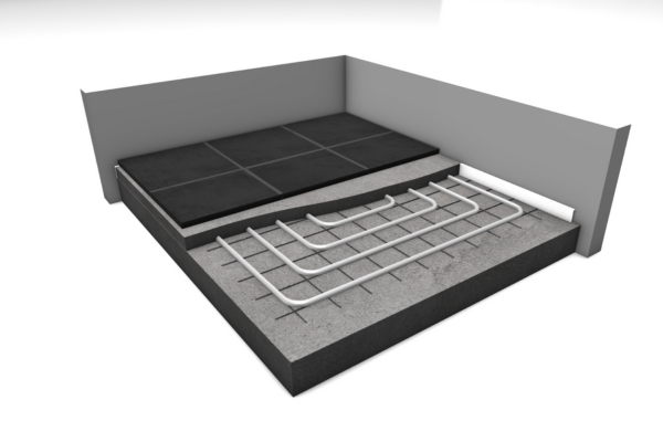 Opbouw draadstaal vloerverwarming