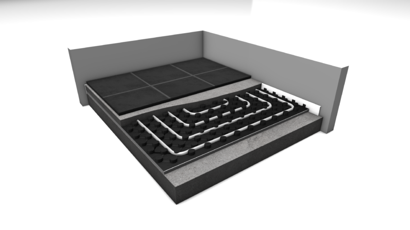 Vloerverwarming noppenplaten